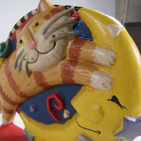 Cat over the Moon CAST IRON Bookends or Doorstop 2pc total 6" tall Primary Color - Picture 5 of 16